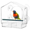 Other Bird Supplies Sturdy Durable Acrylic Clear Birds Feeder Transparent Window With Detachable Seed Tray Birdhouse Easy To Clean