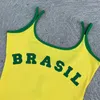 Frauen Tanks Sommer Rückenless sexy Camisole Frauen schlanker Strandweste 2024 ärmellose Kleid Streetwear Brazil drucken sinnliche Tanktops Y2K Ernte