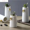 Vases chinois blanc petit vase céramique décoration arrangement de fleurs séchées salon countents succulentes conteneur