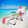 Stoelbedekkingen Fruit Lounge Cover MicroFiber Beach Badhanddoek met zijzakken Mate Holiday Garden zonder