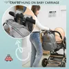 Diaper Bags New Extended Baby Bed Mommy Bag with Large Capacity and Urinary Spacer Multi Layer Mother Travel Backpack Diaper Bag With USB L410