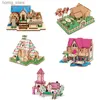 3D Puzzles 3D Jigsaw Puzzle Game Handmade Wooden Assembled Building Model Windmill Childrens DIY Educational Early Childhood Toys Gift Y240415