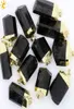 CSJA 1Pc Natural Black Tourmaline Ore Gems Raw Surface Stone Healing Reiki Bead Pendant Nunatak Energy Chakra Pendants for Men W7569546