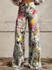 女性のジーンズウェーブイメージ韓国スタイルエレガントなハイウエストワイドレッグパンツルースフルカジュアルS-XL