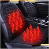 Seat Cushions New 12V Car Heater Silk Cushion Ers Electric Heated Heating Winter Warmer Er Accessories Drop Delivery Automobiles Motor Otjxe
