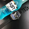 Zegarki dla mężczyzn Watch Rchardmill Milles Business Speisure MENS W pełni automatyczny zegarek mechaniczny Frosted Ceramic Flying Nine Days Personalized Glow Tape Nowa moda