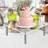 Plaques décoratives Stands de dessert de gâteau à gâteau empilable Clairable Roule de support de support de cupcakes en acrylique