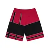 Trendy Rhude Patchwork kontrastierende Shorts Klassische Buchstaben Logo Hosen Lose lässige Herren gestrickte Shorts Kumpel Strandhosen CSD2404154-12