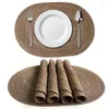 Table Cloth Cotton Oval Placemat Insulation Mat Anti-Scalding Pot Household Creative Hand-Woven Decorative