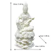 Estatuetas decorativas lótus ruyi guanyin buddha figura pequena estátua resina escultura em casa sala de estar escritório feng shui entrega grátis