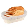 Plates Natural Rattan Proofing Basket Round Oval Baking Dough Functional Bread Sourdough Bowl With Liner