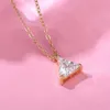 Single Diamond Necklace Anna Same Triangle Pendant New Minimalist Necklace