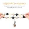 Keychains hanger sleutelhanger accessoires voor vrouwen silica gel Highland Cow Gifts