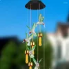 Dekorative Figuren Solar -LED -Wind Chimes für automatische leichte leichte Farbwagerdichte Gartenterrasse