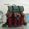 Rucksackstil Canvas Backpacks Designer -Marke Rucksack Leder Umhängetaschen Handtaschen Hochwertige Doppel -Leder -Rucksack Unisex Travel Duffle Bags Schoolbag