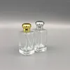 Storage Bottles 50ML Gold Round Cap High-end Perfume Bottle Portable Refill Exquisite Cosmetic Spray Glass Makeup