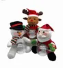 Stuffed Plush Animals New Electric Plush Toys Music Glow Santa Claus Elk Snowman Doll Christmas Gift L47