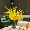 装飾的な花5 PCS/ロットシルクフラワーホームデコレーション人工ダイニングテーブルテレビキャビネット花柄の飾り乾燥ブーケ