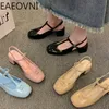 Summer Women Sandal Fashion Shallow Hollow Out Low Heel Singbacks Sandalias Ladies Elegant Outdoor Gladiator Shoes 240409