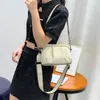 Hobo Cow Leather Casual Women's Bag Lightweight And Versatile Shoulder Crossbody Small Ladies' Ruched Handbag Three Straps