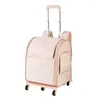 Cat Carriers Pull Rod Box Multi Functional Double Shoulder Travel Portable Trolley Pet Carrier