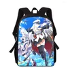 Sacs d'école Azur Lane Migne Cartoon Girl 16 "3D Print Kids Sac à dos Primaire pour les filles Back Back Pack Étudiants Livre