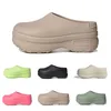 Designer Mule Slippers Men Men Dames Sandalen Wonder Taupe Core Zwart zilvergroen Lucide Lemon Geel Gray Slijglijter Hoogte toenemende schoenen Luxe dia's 34-45