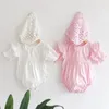 Vêtements Ensemble bébé Baby Infant Girls Summer 2024 Vêtements Set Cap Bodys Coton Cotton Kids Tenues Party Baptisme