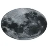 Muisblokken Polstaat Round Mouse Pad Cute Gray Moon Desk Pad Earth Small Desktop Accessories Office