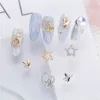 10pcslot 3D Heart Starlight Butterfly Bow Zircon Metal Alloy Nail Art Manicure Nails Accessories DIY Decorations Charms 240415