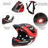 Kinder abnehmbare Full Face Bike Helm Helm Kinder Sportkinder Fahrrad MTB Motorrad Skateboard -Rollschuh Skating -Helm 240409