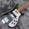 الكابلات 2022! جديدة! Ricken 4003 Bass Backer الإصدار الكهربائي الغيتار الأسود Color Chrome Hardware عالية الجودة Guitarar شحن مجاني