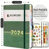 Planner kalender agenda 2024 engelska anteckningsböcker anteckningsbok dagbok varje vecka dagliga skrivkuddar kontorsskola leveranser
