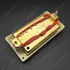 Guitarra humbucker guitarra de guitarra de guitarra cromada picape de ponte de pescoço 50mm/52mm com anel para lp guitarra elétrica ouro/cromo