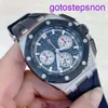 Highend AP Wrist Watch Royal Oak Offshore Series 26420SO Precision Steel Ceramic Ring Back Transparent Chronograph Mens Fashion Leisure Business Sports Machine