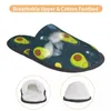 Slippers Abacate in Space Cartoon Slipper para homens homens fofos inverno quente interno