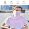 Sciarpe traspirabili lce seta bandana bandana coperto protezione collo protezione ciclismo balaclava anti-uv orecchio appeso al viso fresco e sciarpa estate