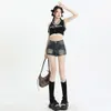 2024 Summer Spicy Girl Denim Short Womens Worn High Waist Tights JEANS SHORTS