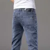 Diseñador de jeans masculinos Denim High End Denim Primavera/Verano Nuevo Talado de gama alta de gama alta en forma delgada Fit Pequeño Pantalón largo en