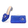 Tofflor Summer Fashion Women's Sweet Flower Crystal Party Shoe Bag Set Italian Designer Brand Shoes Wedding