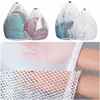 Laundry Bags Mesh Material With Drawcord Closure Machine Washable Bag For Factory Dormitory Home Storage Organizer Dropshiping