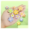 Accessori cartoni animati 7 Colori 3d Fiori di scarpe ad alloggio in resina stereo giardino shoecharms gocciolante goccia regalo drop drop drop drop kids kids mate dhbq4