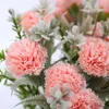 Dekorativa blommor Realistiska Artifical Home Gift Teachers'Day Desktop Decoration Carnation Simulation Flower Bouquet