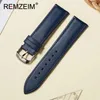 Genuine Leather Watchbands 16mm 18mm 20mm 22mm Watch Accessories Women Pink Red White Wrist Belt Bracelet Straps 240415