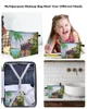 Sacs de cosmétiques Aquarelle Plant tropical Porto Rico Flag Frog Makeup Sac Sachet Femmes Essentials Organisateur de rangement crayon