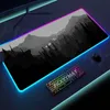 Mouse Pads Wrist Rests Black And White Large RGB Mouse Mat Gamer Mousepads LED Gaming Mousepad Big Luminous Desk Pad Desk Mats Backlit Mouse Pads