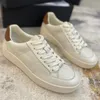 Scarpe casual appassite 2024 Contrasto a colori Donne vere in pelle vera sneakers in stile inglese bianco