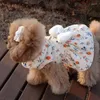 Abbigliamento per cani autunno inverno caldo vestiti densi gonna arco grattugiata cucciolo di gatto dolce abito da cucciolo per teddy Yorkie Chihuahua Accessori