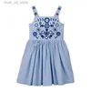 Flickans klänningar Little Maven 2024 Baby Girls Casual Clothing Cotton Kids Summer Dress for Toddler Spädbarn 2 till 7 år T240415
