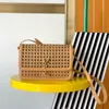 Kadın moda için tasarımcı çantası tasarımcı bambu dokuma çanta lüks omuz çantası yaz organ çanta çanta ön flip çanta çapraz bag